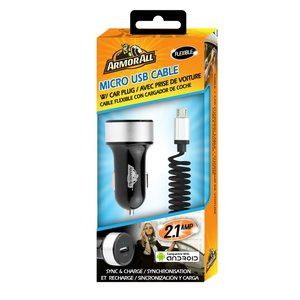 2.4 Amp Car Charger with Micro Cable By Armor All